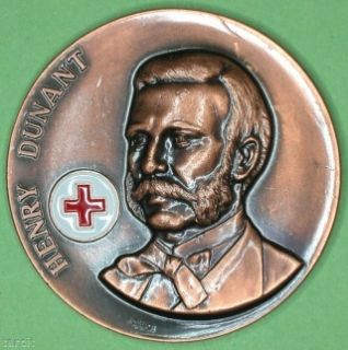 Henri Dunant 1st Nobel Peace Prize Spanish Red Cross RARE medal