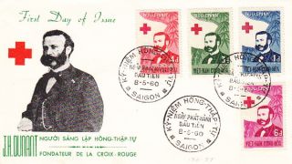 1960 Red Cross Founder Dunant South Vietnam FDC Cover
