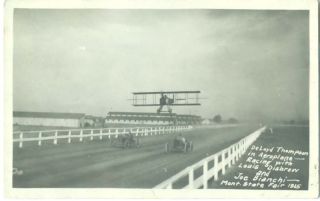 Montana Helena Airplane Racing Cars at State Fair 1915 Real Photo