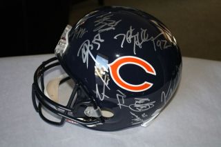 Chicago Bears Replica Helmet Signed by 2010 Bears 10 Autographs