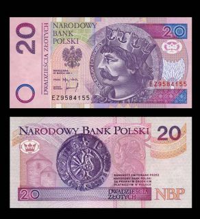 20 Zlotych Banknote of Poland 1994 King Boleslaw UNC
