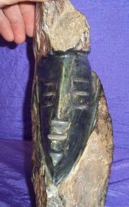 Black Jade Sculpture Carving, Ecuador, 8.4 pounds