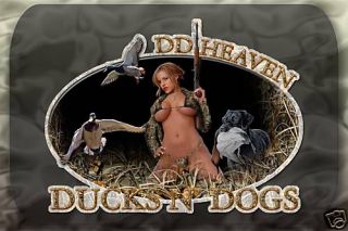 Duck Hunting Dog Sticker Sexy Bikini 4x4 Truck Decal
