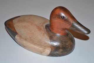 Vintage Riverbend Carvers Wood Duck Decoy Hand Carved Painted