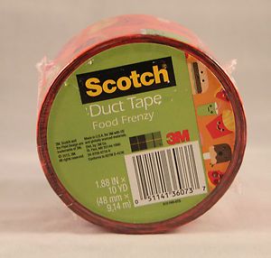 Scotch Color Duct Tape Food Frenzy 10 Yards Great For Wallets