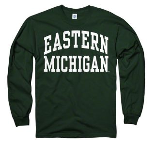 Eastern Michigan Eagles Green Arch Long Sleeve T Shirt