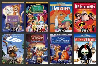 Disney DVD lot of 6 Classic and New Disney Childrens Movies