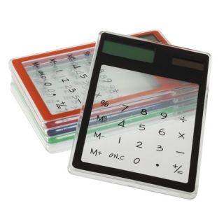 New Electronic Transparent Calculator 8 Digit LCD Touch Screen