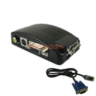 PC Laptop DVD s Video 1 RCA to VGA Switch VGA Cable