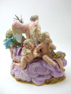 Meissen: Aeolus Attended by the Four Winds German Porcelain Figurine