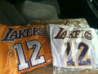 Dwight Howard Jerseys Lakers White and Yellow