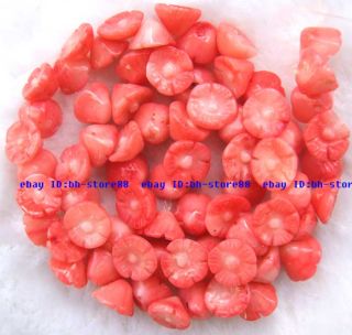 5x9mm Pink Ocean Coral Carven Gemstone Beads 20pcs