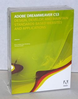 Adobe Dreamweaver CS3 Windows MPN 38040334 New Retail Box UPC