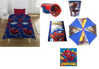 100 Official Spiderman Childrens Boys Accessories Blankets Quilt Duvet