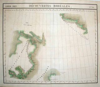 1827 Vandermaelen Map Fury and Hecla Strait Parry 1822