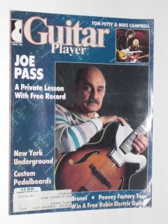  Player Magazine Joe Pass Tom Petty Mike Campbell August 86