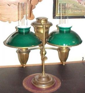 Edward Miller Double Student Lamp Original Oil