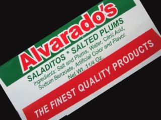 Saladitos Mexican Style Dried salted Plums Candy 6/ Place Inside Beer