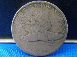 1858 Large Letter Flying Eagle Cent Doubled 1 Good
