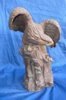 Unique Beautiful Chinese Clay Eagle Statue M266