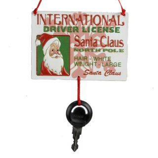 Kurt Adler Santa International Driver License Card Key
