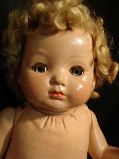 Effanbee Doll Baby Bright Eyes 16 Inch Composition Cloth Body