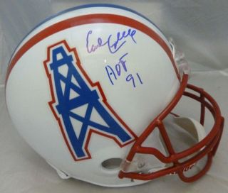 Earl Campbell Autographed Signed Houston Oilers Full Size Helmet w