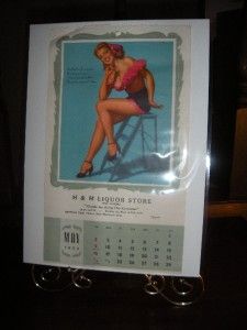 Vintage Earl Moran May 1954 Pinup Calendar Page