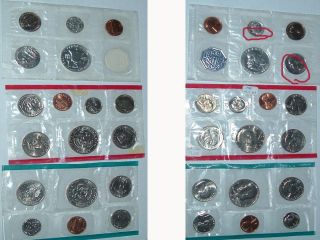 1962 Silver Mint Set 1980 P and D Mint Set Kennedy US Coin Lot