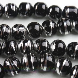 Strand New Wholesale Round Black Glass Beads 10mm 110923