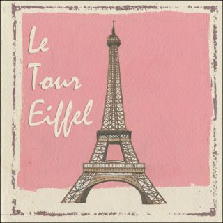 Le Tour Eiffel Metal Sign Retro French with Eiffel Tower Home Wall
