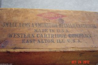   Western Cartridge Co Small Arms Amno Box Wooden East Alton Ill U S A