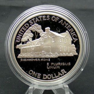 1990 P Eisenhower Commemorative Silver Dollar   Proof (Coin Only)