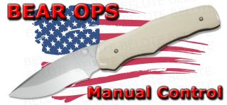 Bear Ops Manual Control Drop Point Plain MC 100 DS4 P