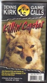 Killin Coyotes VCR VHS Dennis Kirk Game Calls New Hunt