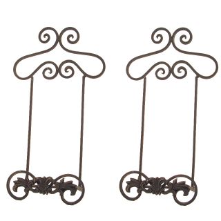 IRON EASELS PLATE RACK PICTURE HOLDER ORNATE TABLETOP 8 75 x5 25 x15