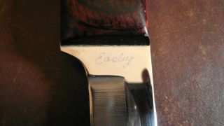  Walt Easley Filet Knife With Rose Wood Handle Signed Easley No Shealth