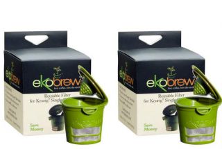 New Green Ekobrew Reusable Refillable Coffee Filters K Cup for