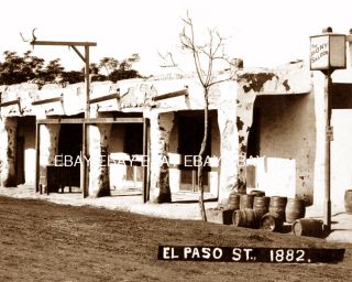 1882  Pony Saloon Bar El Paso Texas TX Street St Beer Whiskey