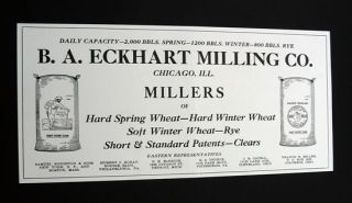 Ba Eckhart Milling Co Chicago Fancy Patent Wheat Flour