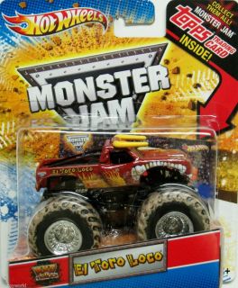 El Toro Loco Hot Wheels Monster Jam 2012 Topps Trading Card Mud Trucks