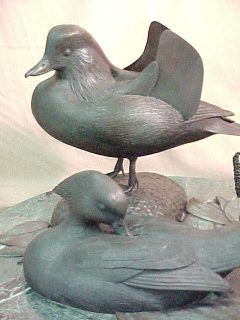 William Schultz Mandarin Duck Ed Bronze Sculpture