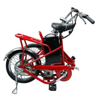 Electric Folding Bicycle 16 Beautiful Red Finish Edgy Motor Bike