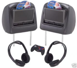 BMW x5 Rosen Dual DVD Replacement Headrest Monitor Kit