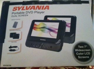 Sylvania Dual Screen Portable DVD Player SDVD8706  NIB!
