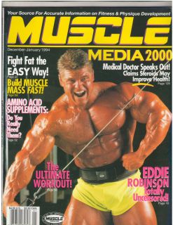 Muscle Media Eddie Robinson Bodybuilding Muscle Builder January 1994 1