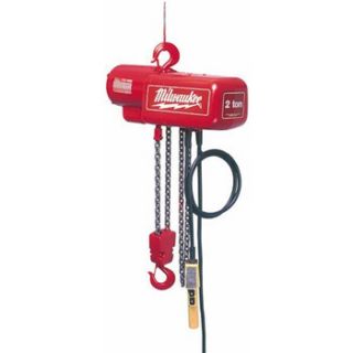 Milwaukee 1 Ton Electric Chain Hoist with 15 ft Lift Height 9567 New