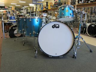 DW Drums Jazz Series Laser Blue w Chrome HW Dave Grohl Kit from DWs