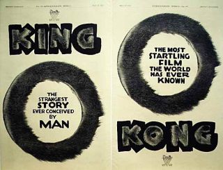  Original 1933 King Kong Posters Edgar Wallace Merian C Cooper