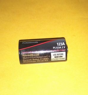 Battery Lithium Maxpowercell CR123A Exp Date Is 2014